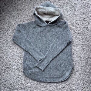 Elegant Gray Women's Hooded Sweater
